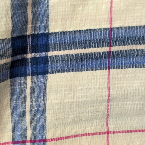 Old Navy White And Blue Plaid Tank Size Medium - Picture 3 of 5